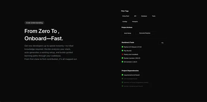 Devlok Codebase Tour Screenshot