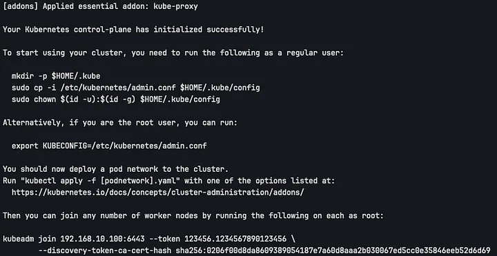 kubeadm init