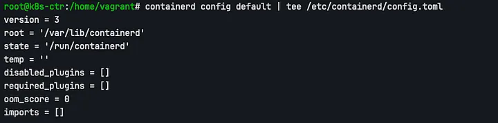 containerd configuration
