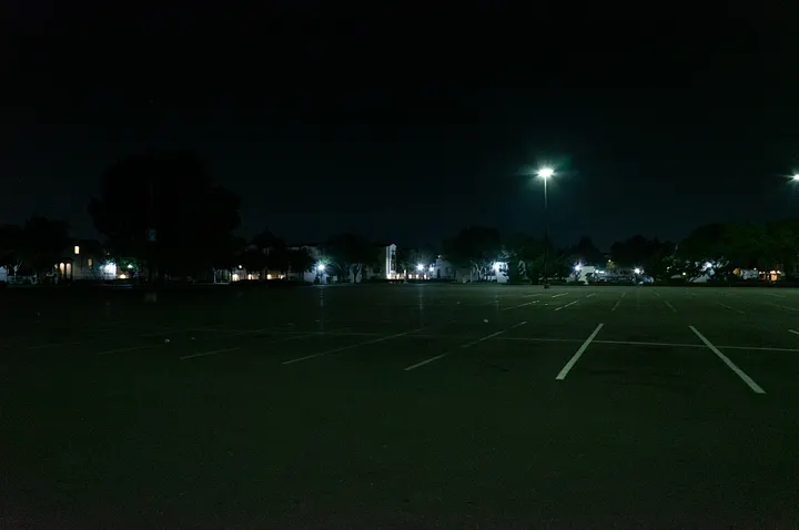Mall parking lot at 1 AM (Sony NEX-5N)