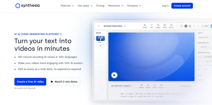 Synthesia Landing Page Synthesia Landing Page