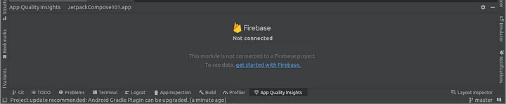 This image shows Login to Firebase from Android Studio