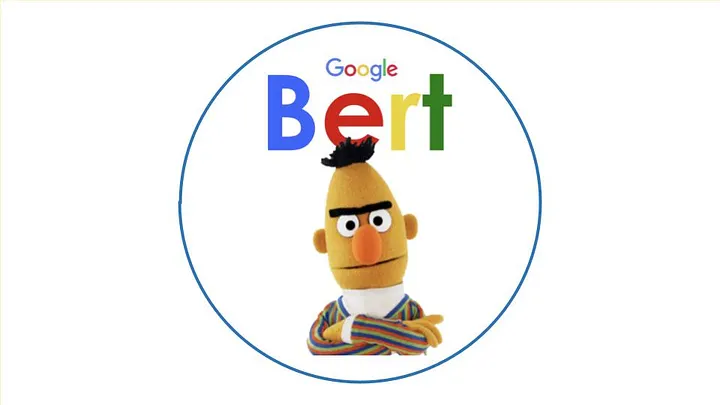 BERT character with Google branding used for the QA with BERT article