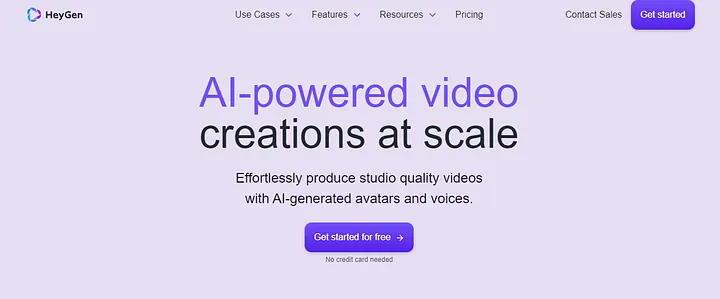 Heygen (Movio) Landing Page Heygen (Movio) Landing Page