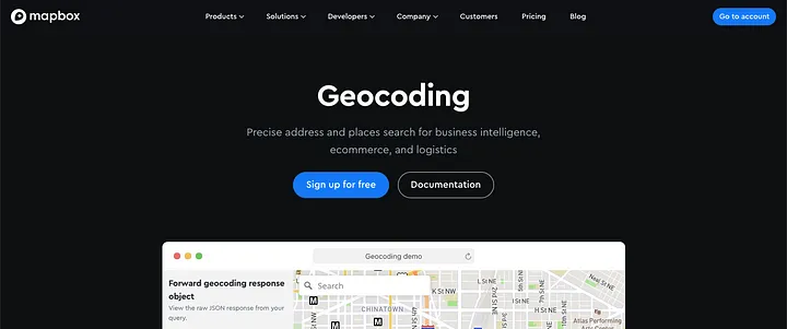 Mapbox - Geocode Splash Page