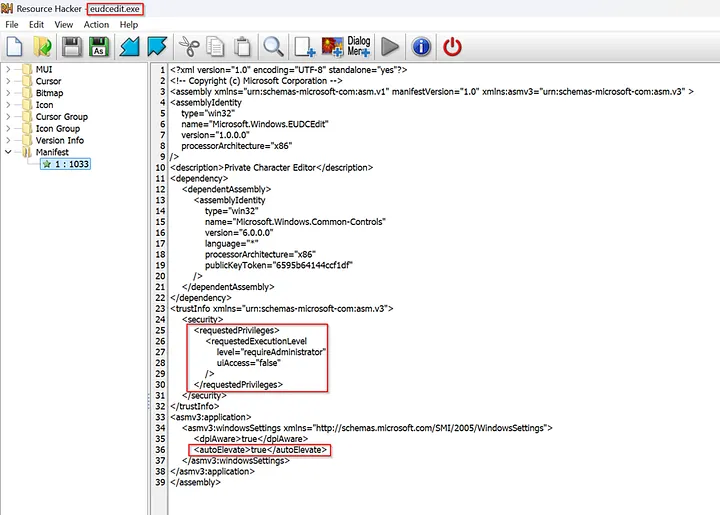 Application manifest.