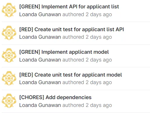 Implementasi commit message