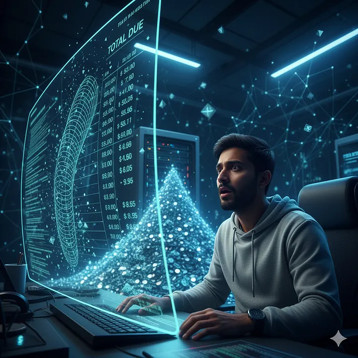 Developer Looking at Bills