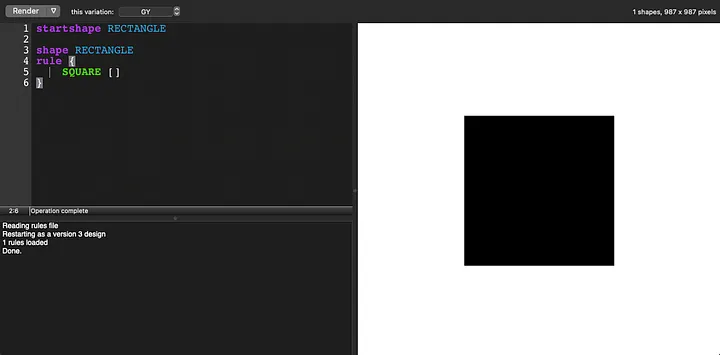 A rectangle appears