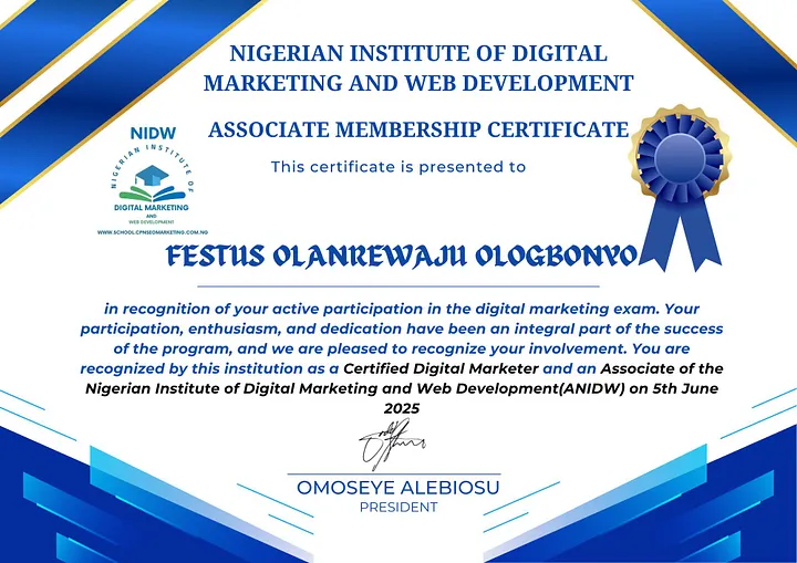Nigerian Institute of Digital Marketing and Web Development