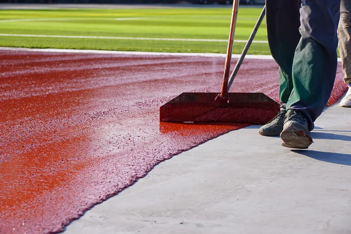 Running track is under construction