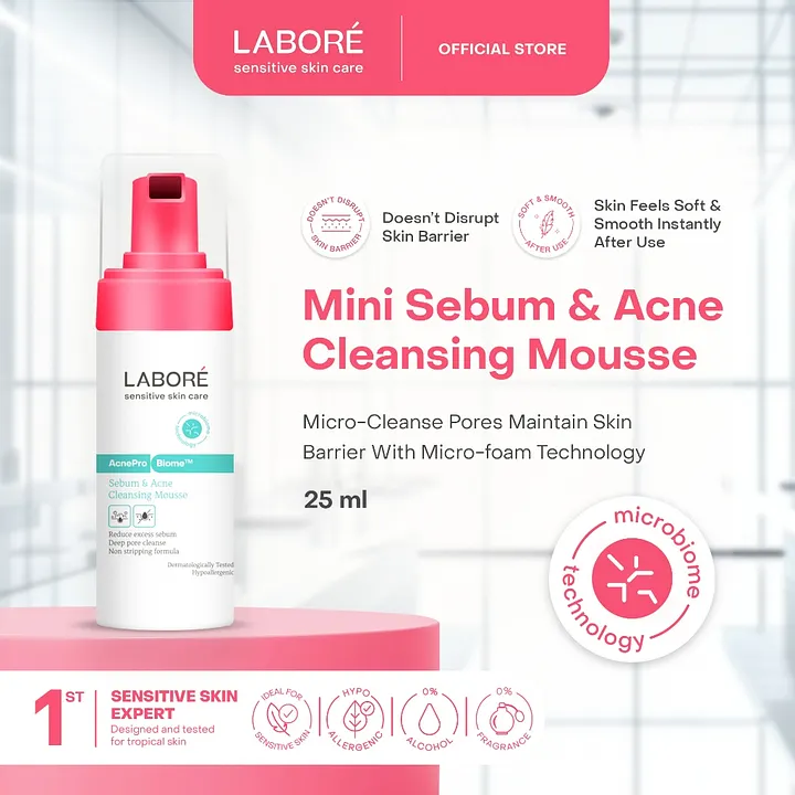 Pratinjau LABORE AcnePro Biome Sebum & Acne Cleansing Mousse 150 ml