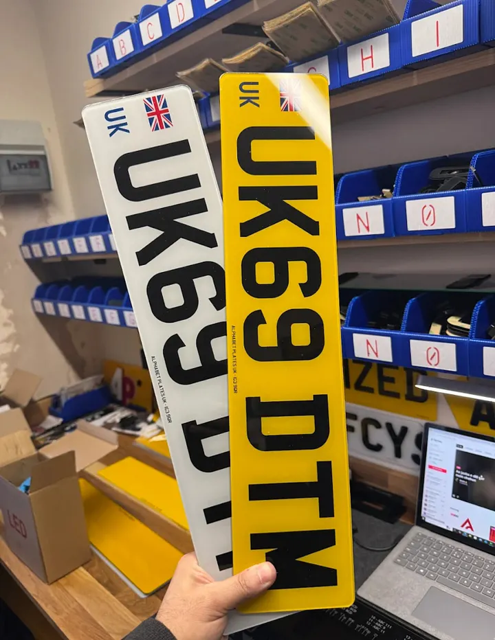 2d printed number plates uk