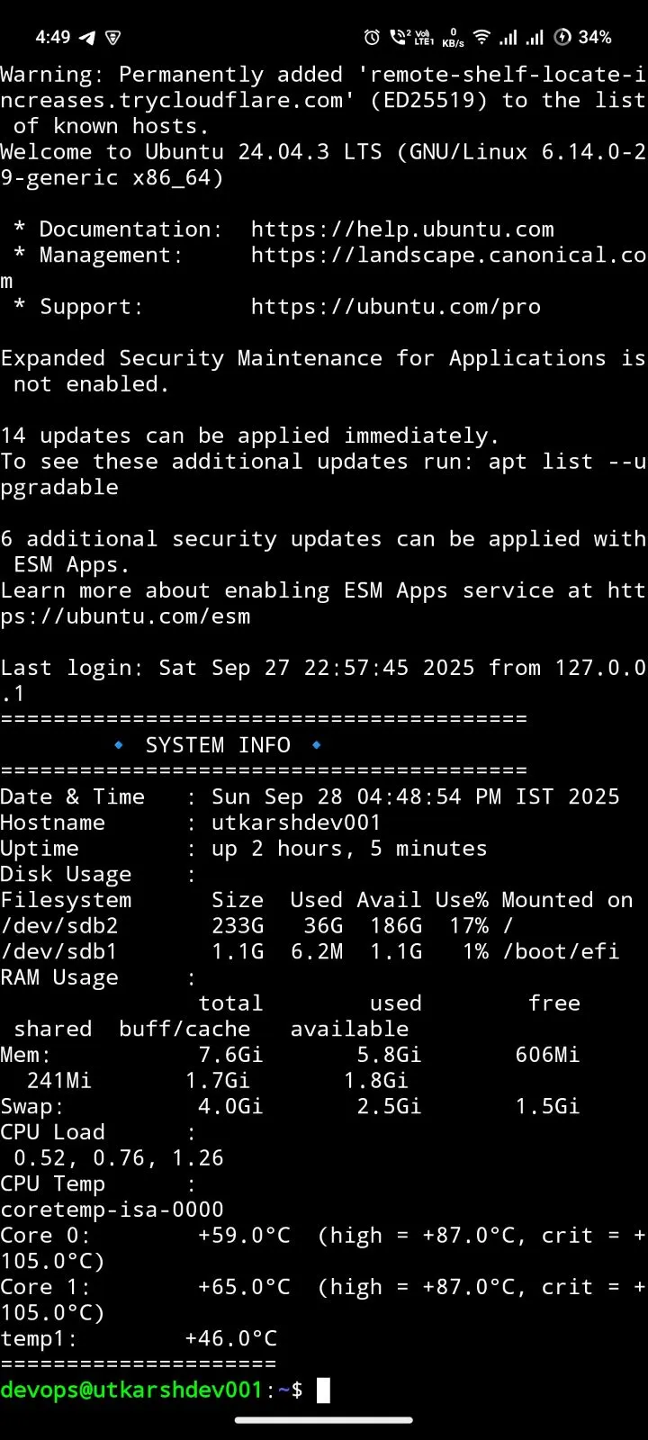 Termux SSH Connection