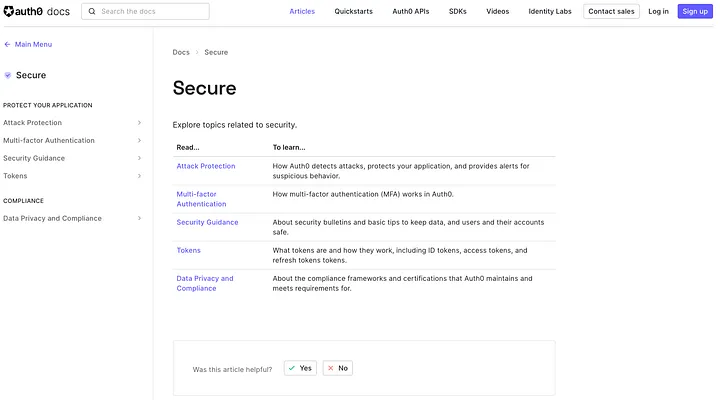 A screenshot of the secure sidebar