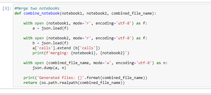 Combine Jupyter Notebook(.ipynb) Files | by Girish | Medium
