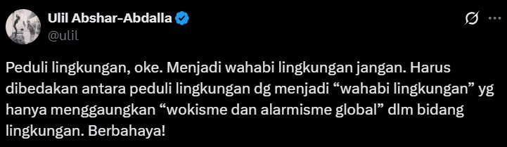 Kepedulian Ekologis Lokal bukan “Wahabisme Lingkungan”