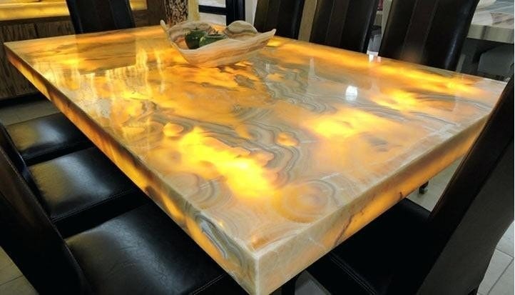 A Match Made in Heaven Custom Natural Stone Slab Dining Tables