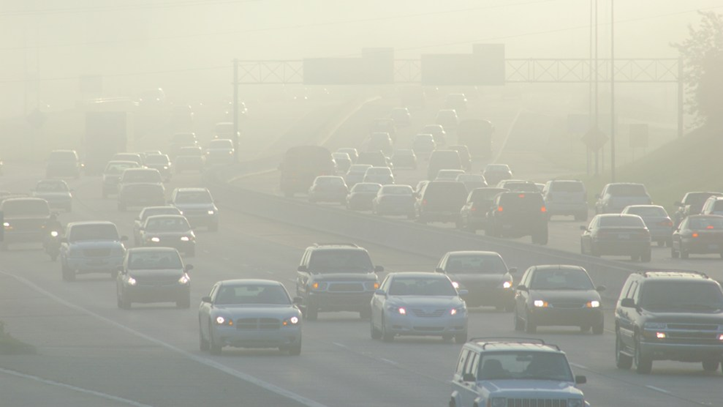 Smog along Interstate 5 in California