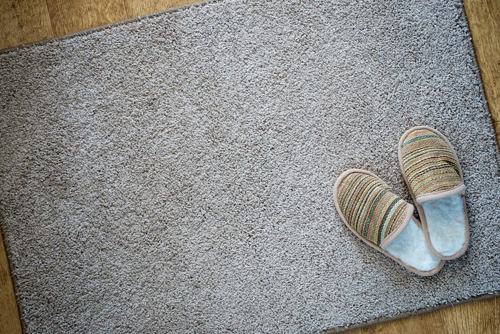 Natural rubber rug gripper of chemical-free latex, by Earth Weave.