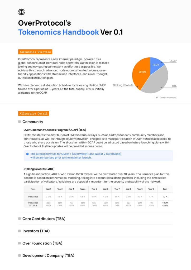 Over’s Token Distribution Plan Ver 0.1 | by Sophia Lopez | Cryptophia ...