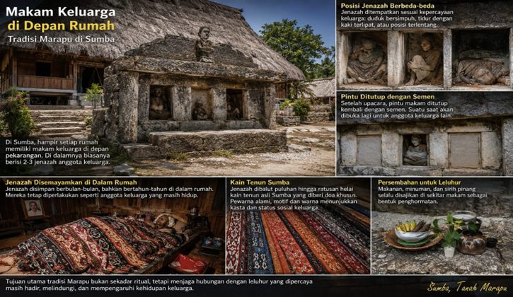 Makam Batu di Depan Rumah: Simbol Kehidupan Adat Marapu di Sumba