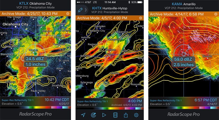 RadarScope: Hail and Shear Contours | by WeatherDecTech | Medium