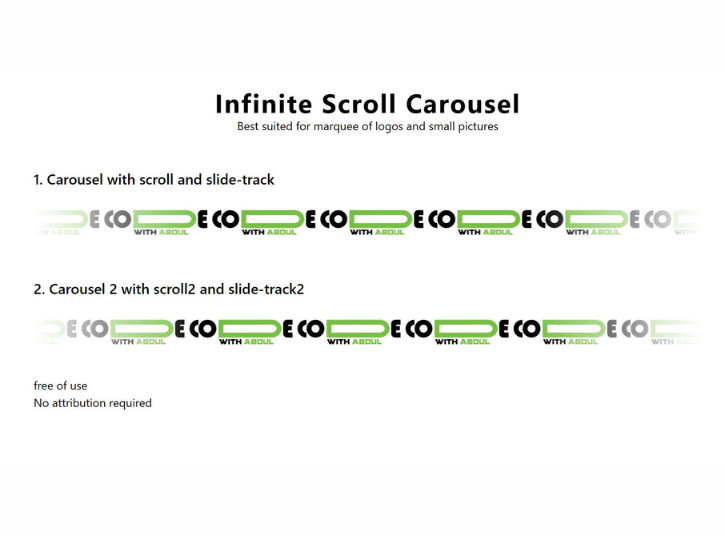 Marquee Infinite scrolling LOGO carousel - Maria Shehzad - Medium