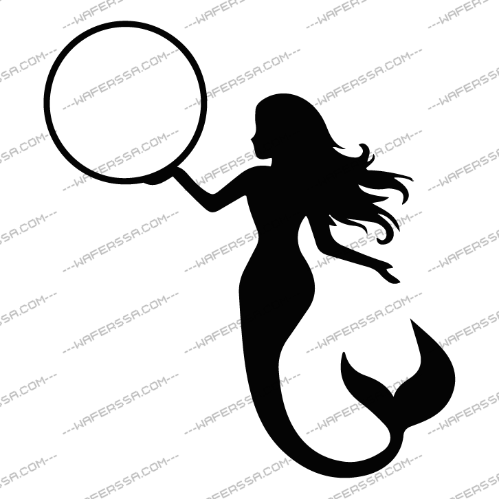 Mermaid Monogram SVG, PNG, PDF, Mermaid Svg, Mermaid Monogram Frame