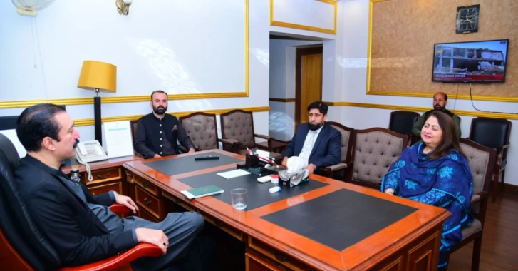 VC Women University Bagh calls on AJK PM Rathore