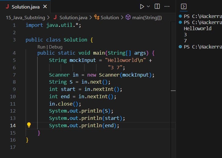 [Java] HackerRank Java Substring Aiya Aiyara Medium