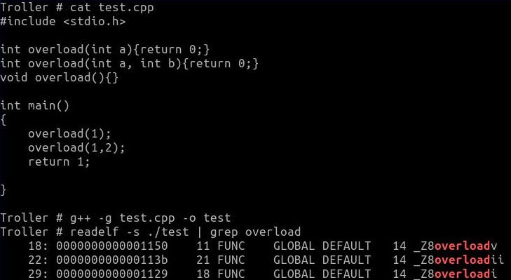 Function overloading(c++)