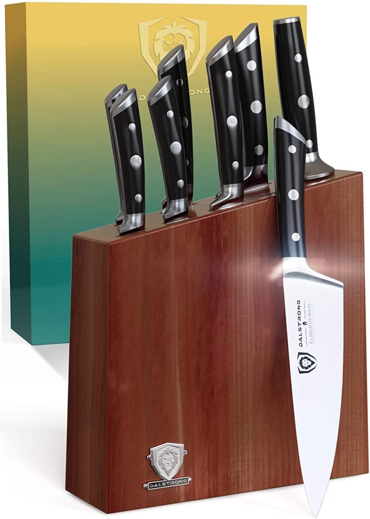 Knife Block Set 3-Piece Knife Set | Black Handle | Vanquish Series | NSF Certified | Dalstrong - High-Carbon Stainless Steel Kitchen Knives