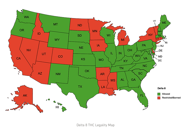 Where is Delta8 legal?. Delta8 THC has a national… by Mike