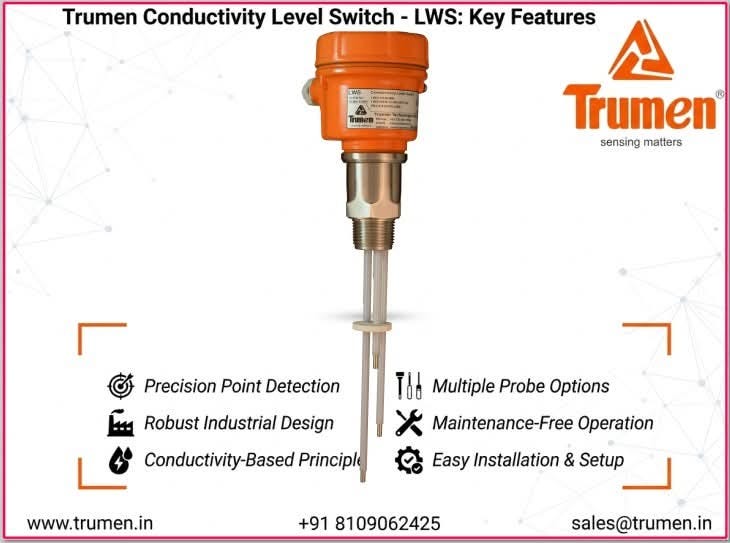 Conductivity Level Switch for Conductive Liquids | LWS Level Sensor — Trumen India