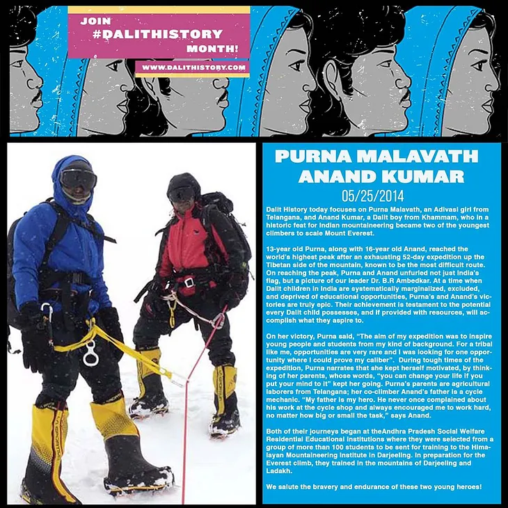 Scaling Mt. Everest — Purna Malavath and Anand Kumar