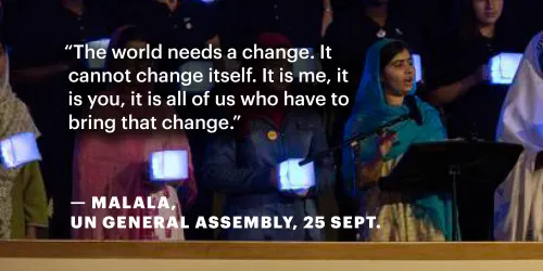 TRANSCRIPT: Malala’s Speech at UN Sustainable Development Summit 2015