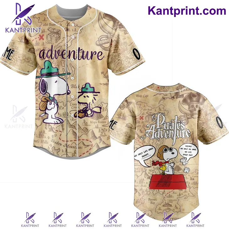 Snoopy Pirate’s Adventure Customized Baseball Jersey