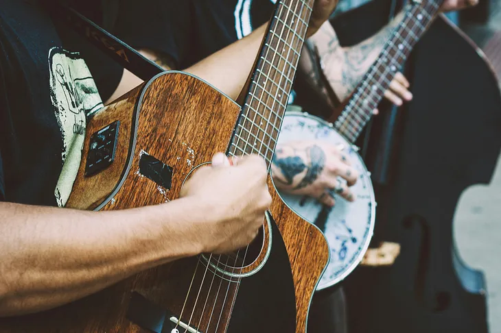 Guitar and banjo being played