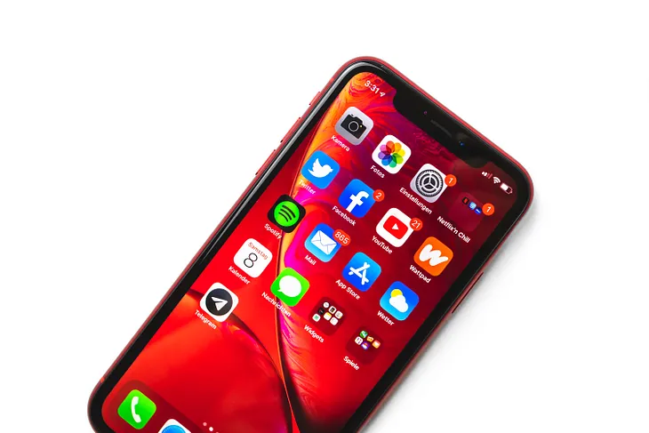 An iPhone XR