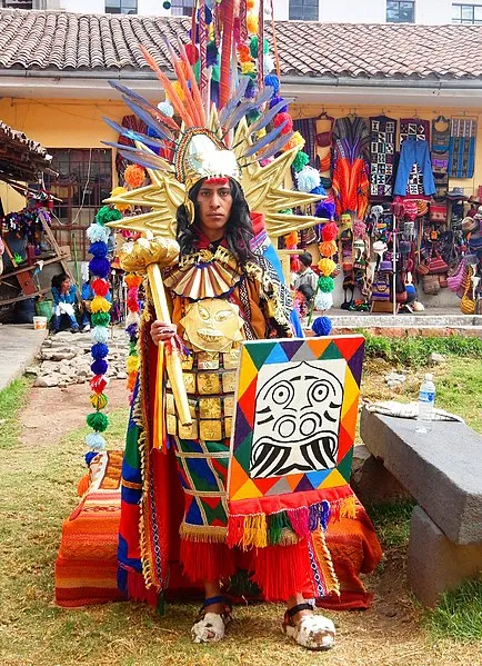 Young man dressed as the Inca, Cuzco, Peru, 2013