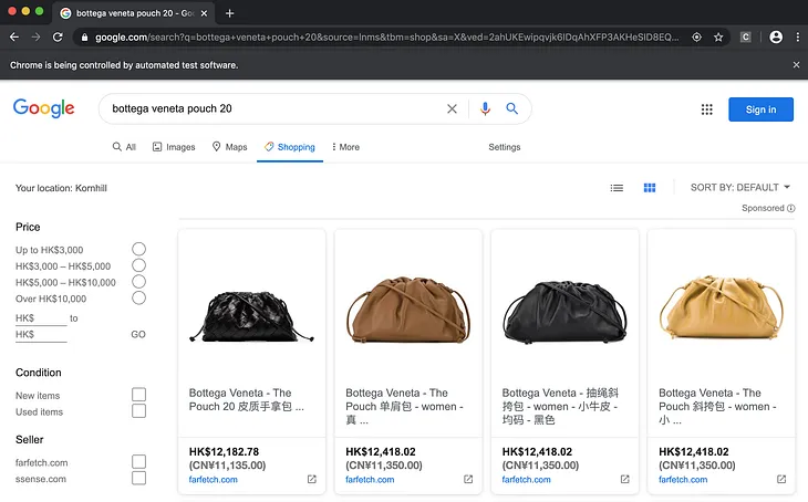 HOW TO ASK GOOGLE SHOPPING TO SEARCH RETAIL PRICES FOR YOU