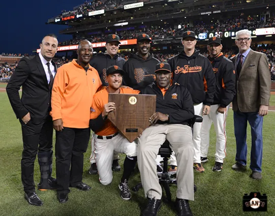 2013 willie mac award winner, september 27, 2013, sf giants, photo, hutner pence, willie mccovey