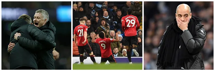 Manchester United fly at Eithad stadium