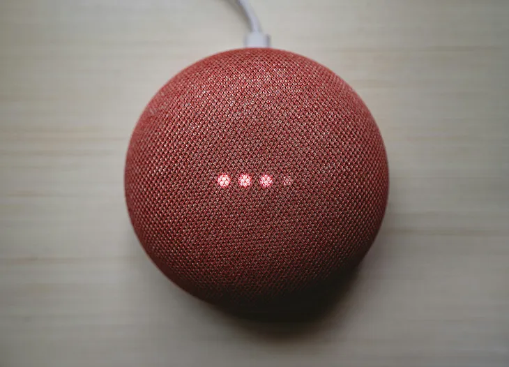 A Google Smart Home Mini