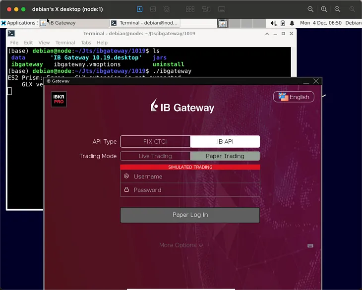 Instructions for Installing Interactive Brokers IB Gateway in Linux Bash