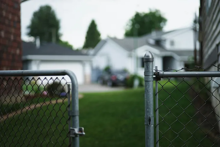 Gate in front of a house