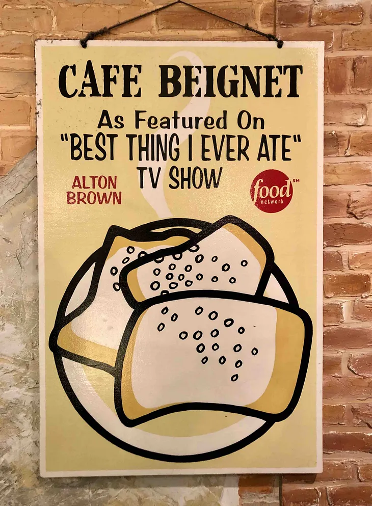 Cafe Beignet New Orleans — Placard