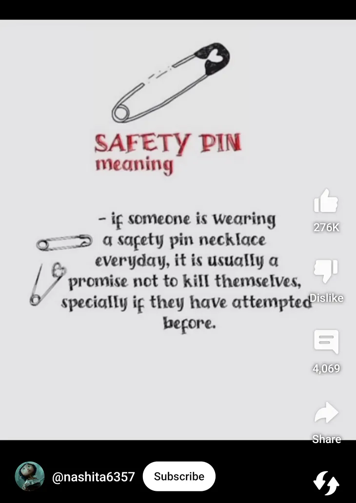 SAFETY PIN AND THE SILENT BATTLES.