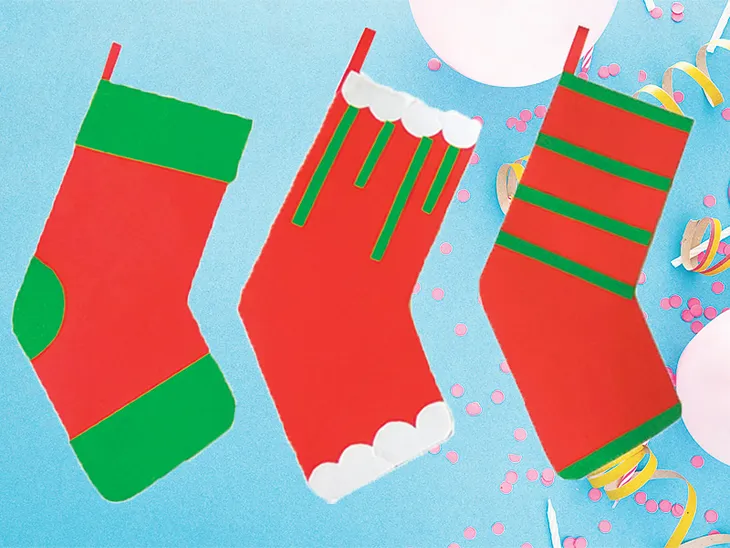 How to make paper Christmas stockings (easy) | Paper craft world